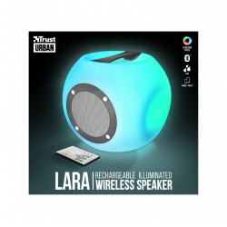 22799 Lara Bluetooth Wireless Speaker with multi-colour party lights - white