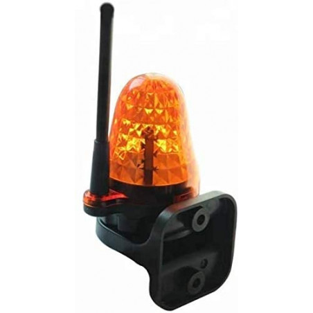 Lampeggiante universale lampeggiatore CON ANTENNA A LED DA 12V A 230V AC DC per automazione cancelli sbarre garage