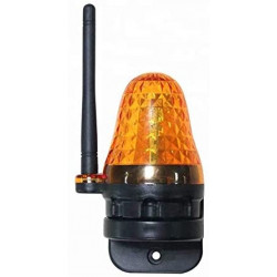 Lampeggiante universale lampeggiatore CON ANTENNA A LED DA 12V A 230V AC DC per automazione cancelli sbarre garage