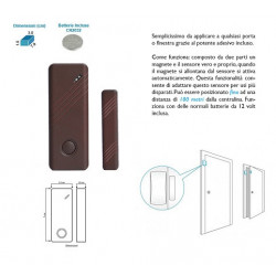 Allarme porta sensore magnetico WiFi con allarme suono/luce e durata  regolabile 