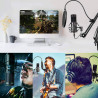Microfono GAMMING USB con illuminazione LED RGB di Registrazione a Condensatore