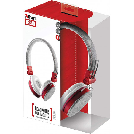 Cuffie Trust Urban con Microfono auricolari con audio alta qualità ripiegabili 20073
