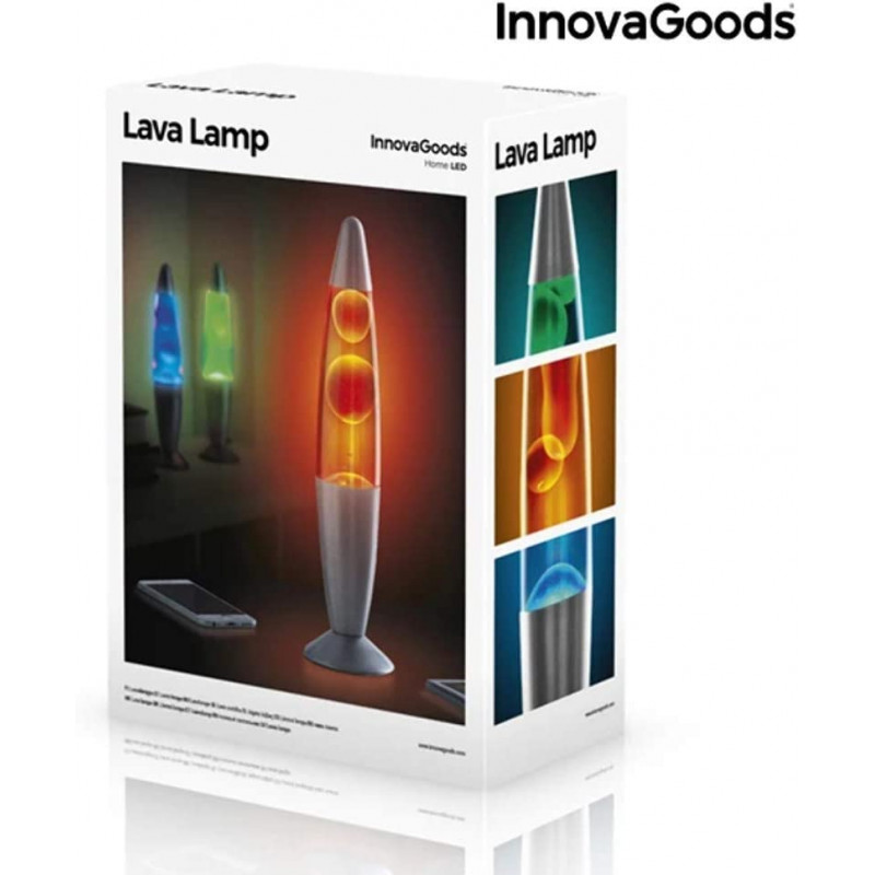 Lampada di lava Magma Blu INNOVAGOODS in Alluminio Vetro Cera Acqua Da Tavolo