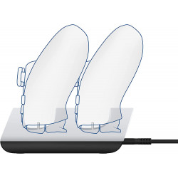 Base Ricarica Duale per PS5 Controller, Alimentazione USB, Dual Caricatore con 2 Porte, Dualsense Dock Trust  24451