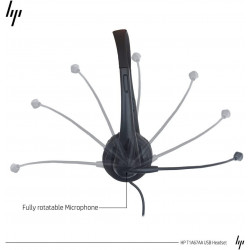 Cuffie USB HP Stereo con Microfono Cancellazione del Rumore Controllo del Volume