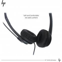 Cuffie USB HP Stereo con Microfono Cancellazione del Rumore Controllo del Volume