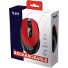 Mouse Wireless Ricaricabile Rosso Con Batteria Integrata 4 pulsanti USB-C 1600DPI 24019
