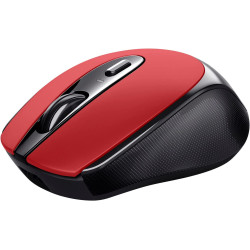 Mouse Wireless Ricaricabile Rosso Con Batteria Integrata 4 pulsanti USB-C 1600DPI 24019
