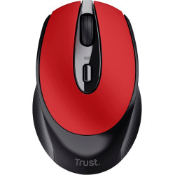 Mouse Wireless Ricaricabile Rosso Con Batteria Integrata 4 pulsanti USB-C 1600DPI 24019