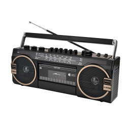 Radio Boombox Bluetooth Stereo Portatile Lettore Cassette Portatile O Cavo FM-AM Vintage Retro' 123BT