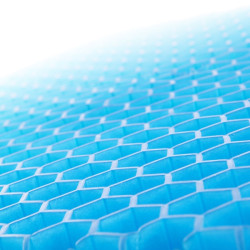 Cuscino in Gel di Silicone a Nido d'Ape 39x37x3cm x Sedia Auto Yoga Antiscivolo