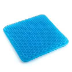 Cuscino in Gel di Silicone a Nido d'Ape 39x37x3cm x Sedia Auto Yoga Antiscivolo