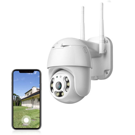 IP Cam Dome x Esterno WI-FI Motorizzata Telecamera Onvif FULL HD Registra Audio LE-112