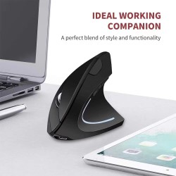 Mouse Verticale Ergonomico Wireless Ricaricabile Senza Fili 6 Pulsanti X PC MAC